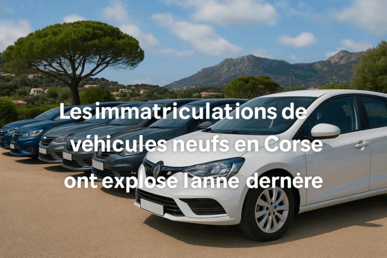 Les immatriculations de véhicules neufs en Corse ont explosé l’année dernière