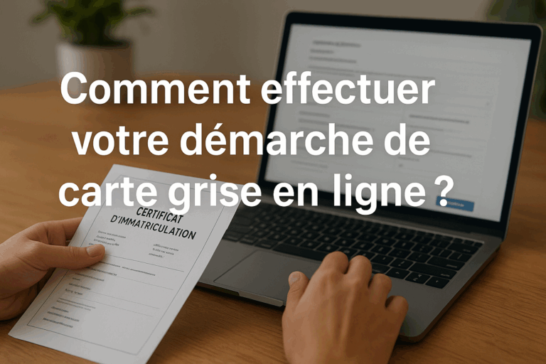Comment effectuer votre démarche de carte grise en ligne ?