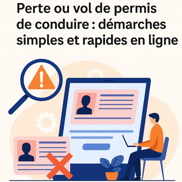 Perte ou vol de permis de conduire démarches simples et rapides en ligne