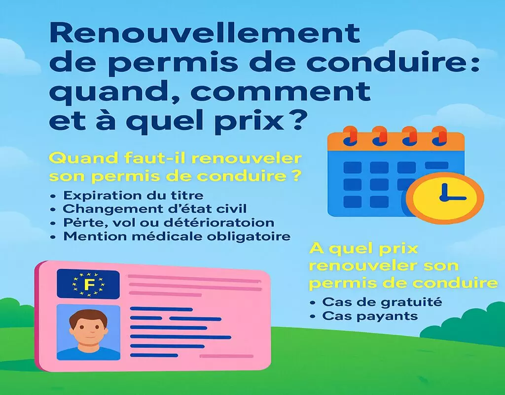Renouvellement de permis de conduire quand, comment et à quel prix