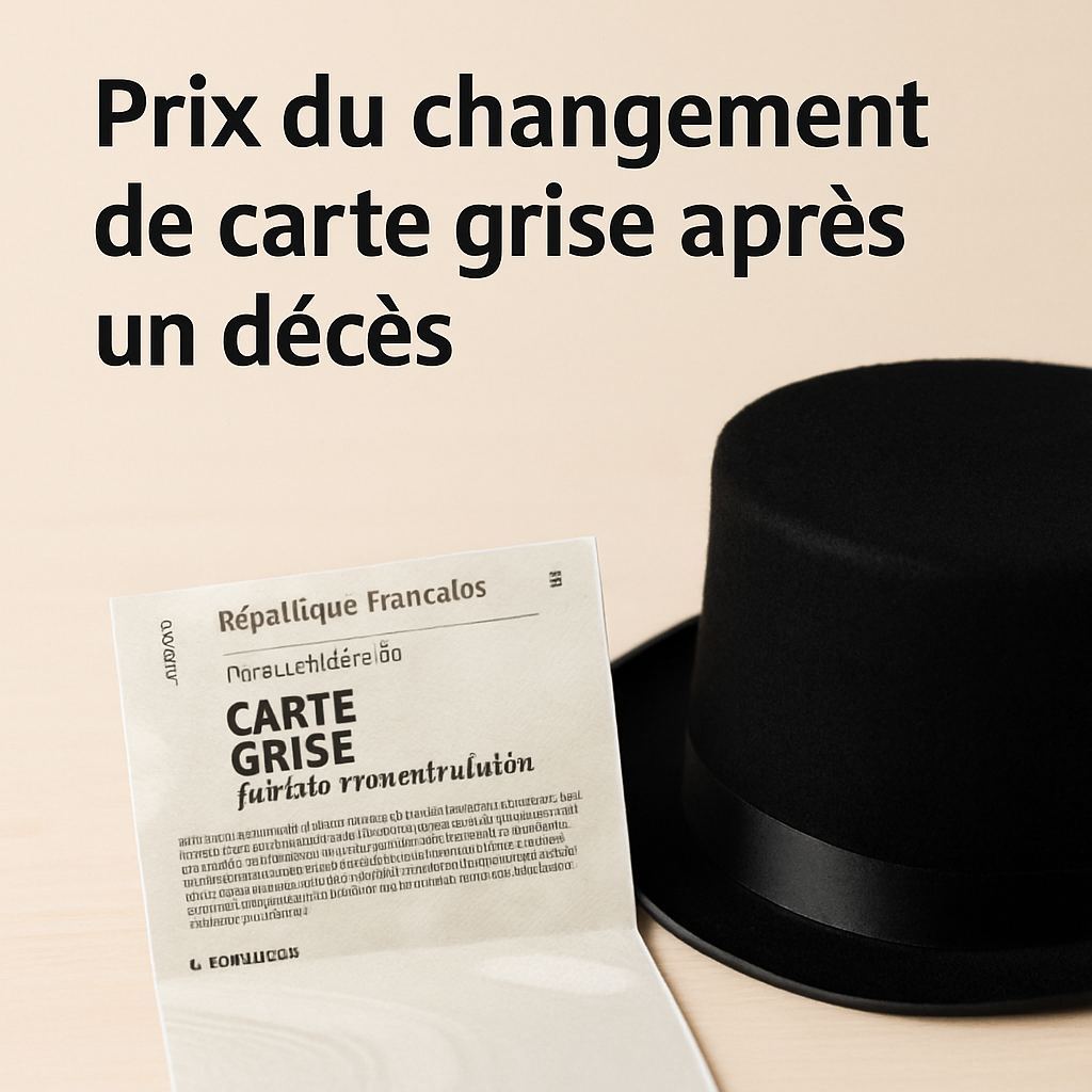 Prix changement nom carte grise suite à un décès