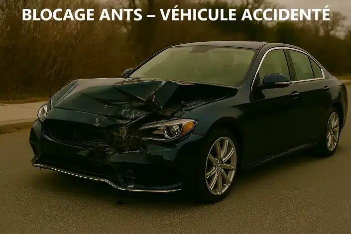 Blocage ants vehicule accidente