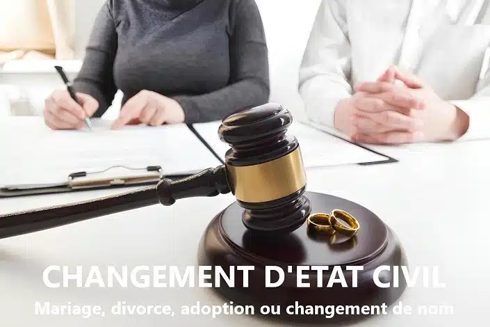Permis changement detat civil