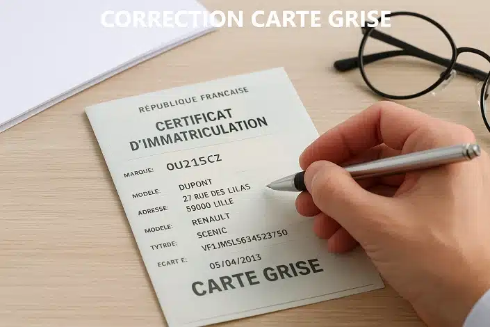 correction carte grise